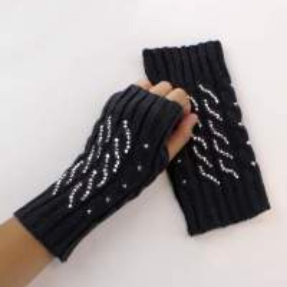 4 COLORS : FINGERLESS GLOVES - Picture 1 of 6